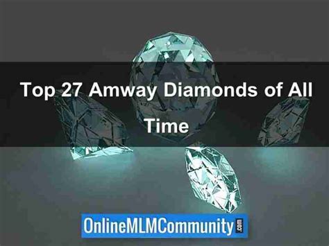An Amway Diamond Distributor earns a greater percentage profit from his investment in Amway. . Amway diamonds terminated